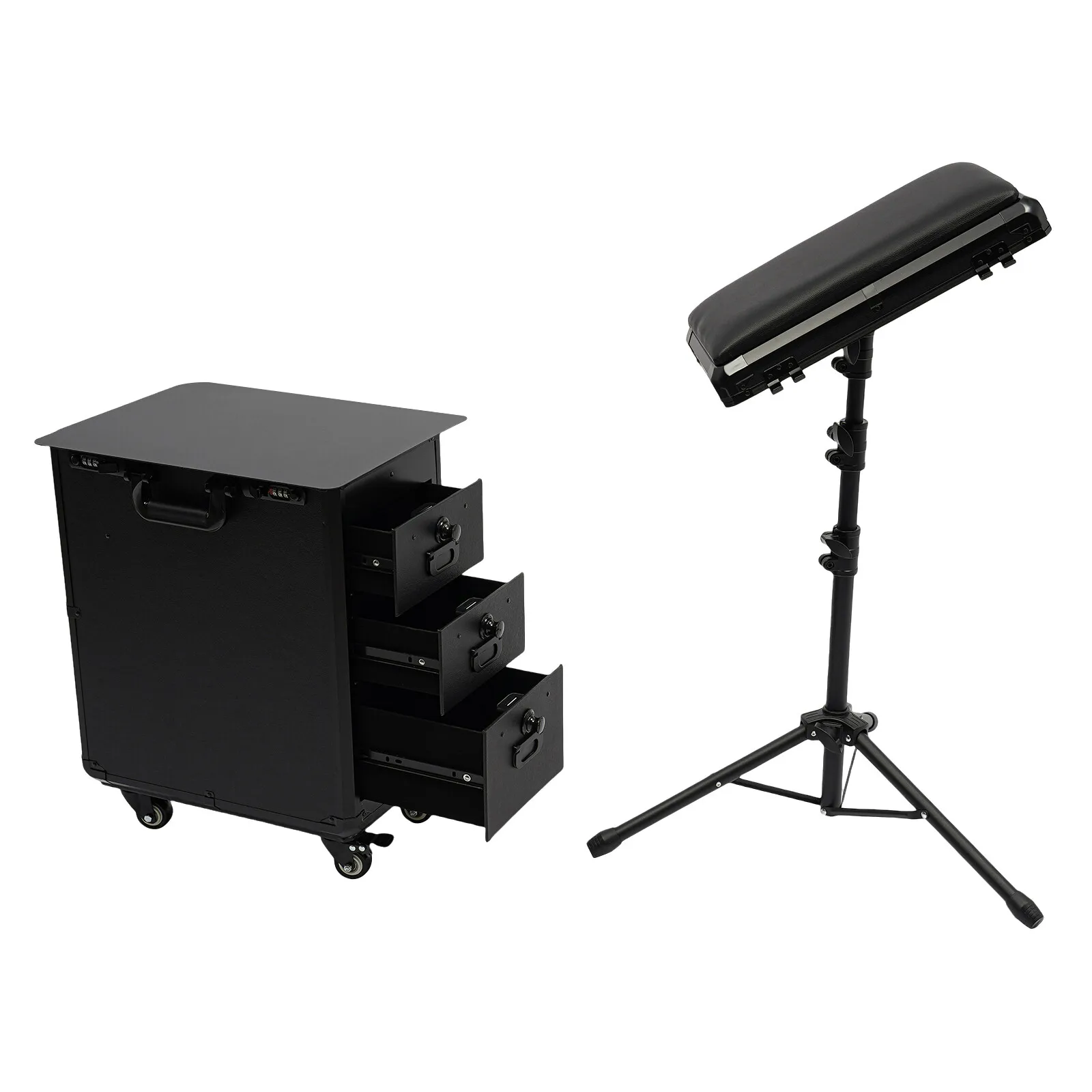 Rolling Makeup Case with Combination Lock Makeup Case 20kg Load with 4 Universal Wheels view 4