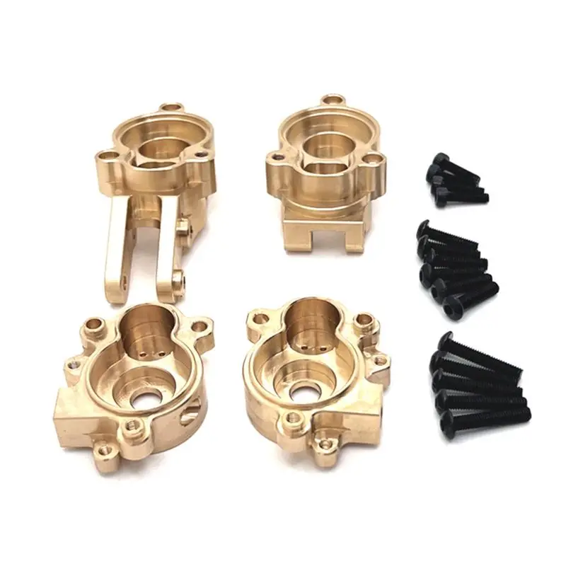 

AEB1-RC Обновление автомобиля Латунная рулевая чашка заднего моста + комплект крышек шестерни для 1/10 YK4107 Аксессуары для обновления радиоуправляемого автомобиля