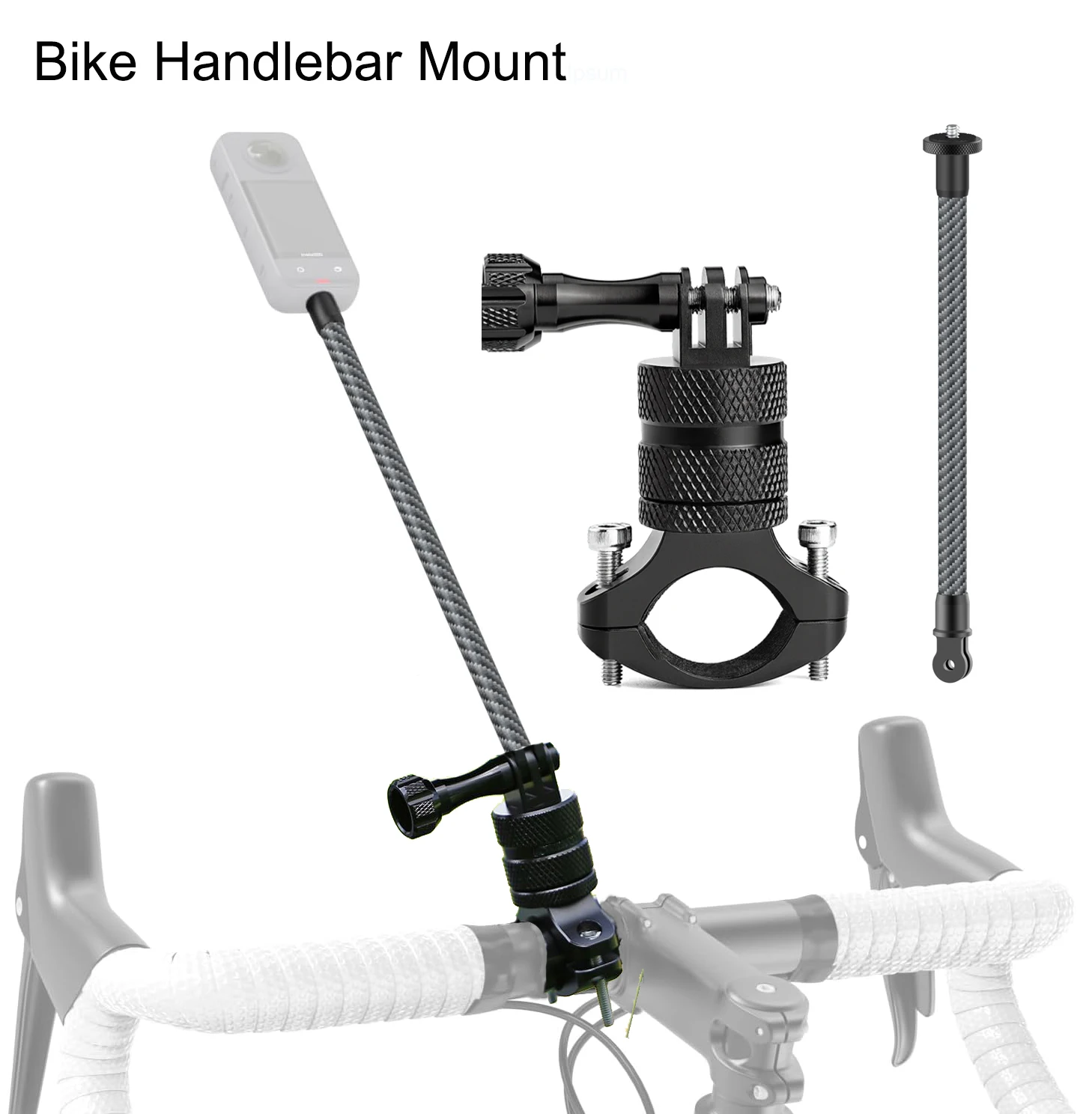 

Кронштейн для крепления на руль велосипеда с удлинителем из углеродного волокна для Insta360 X5 X4 X3 Ace Pro 2, аксессуары для велоспорта Gopro DJI