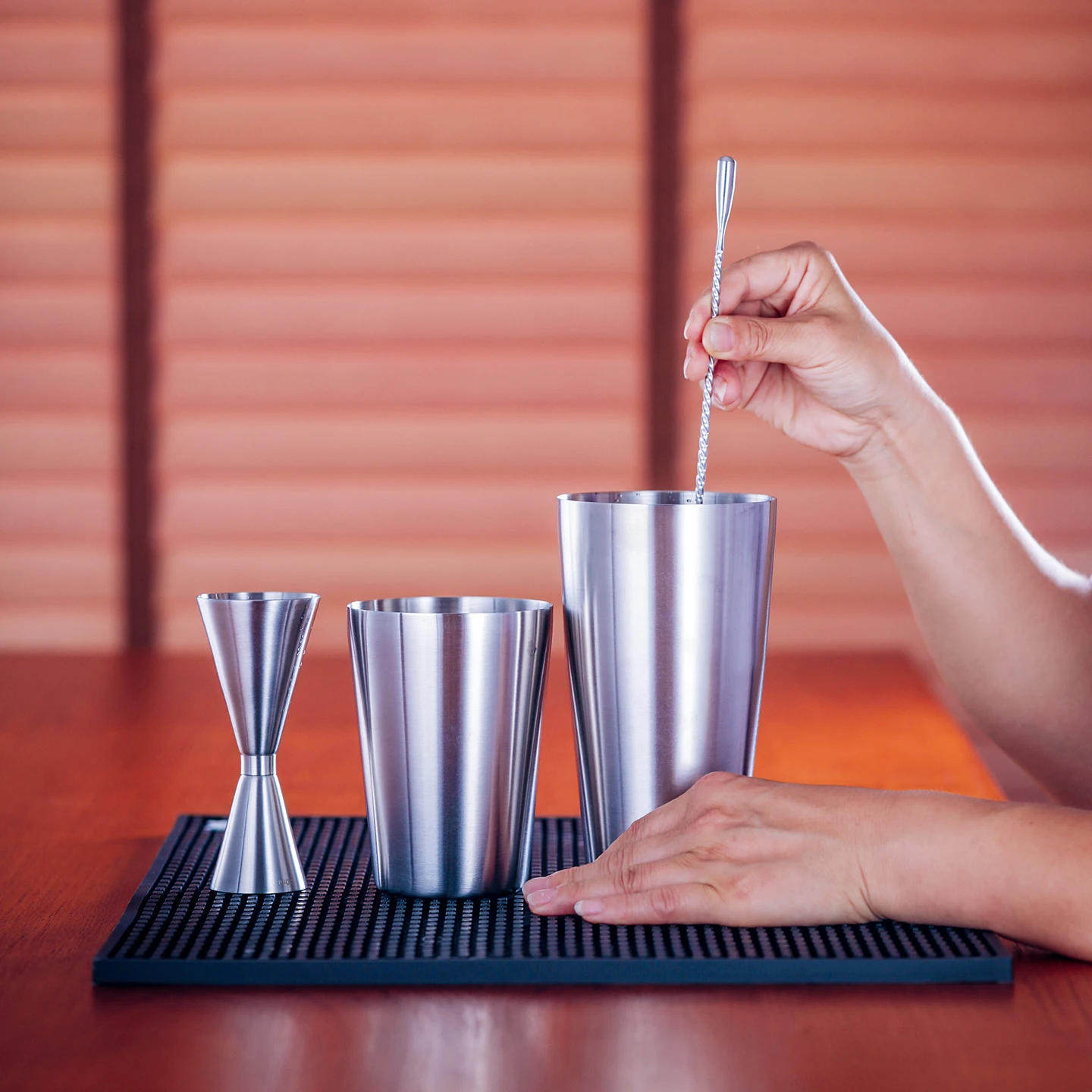 Bar Miracle 304 Stainless Stee - Boston Shaker Set ulasan dan harga