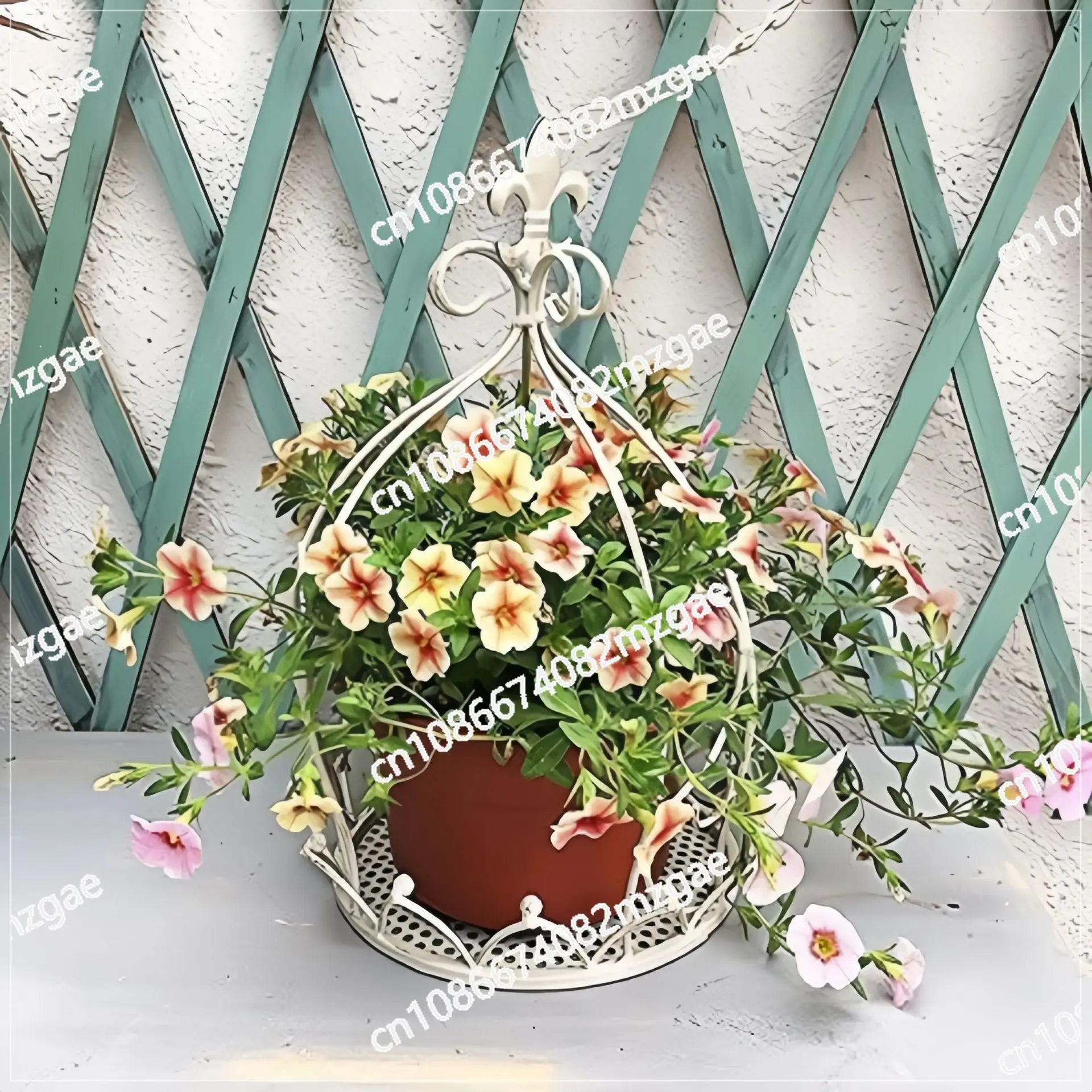 

Настенная подвесная корзина для растений из кованого железа – минималистичная полка для использования в помещении и на улице, для балкона, сада, патио и горшков с суккулентами