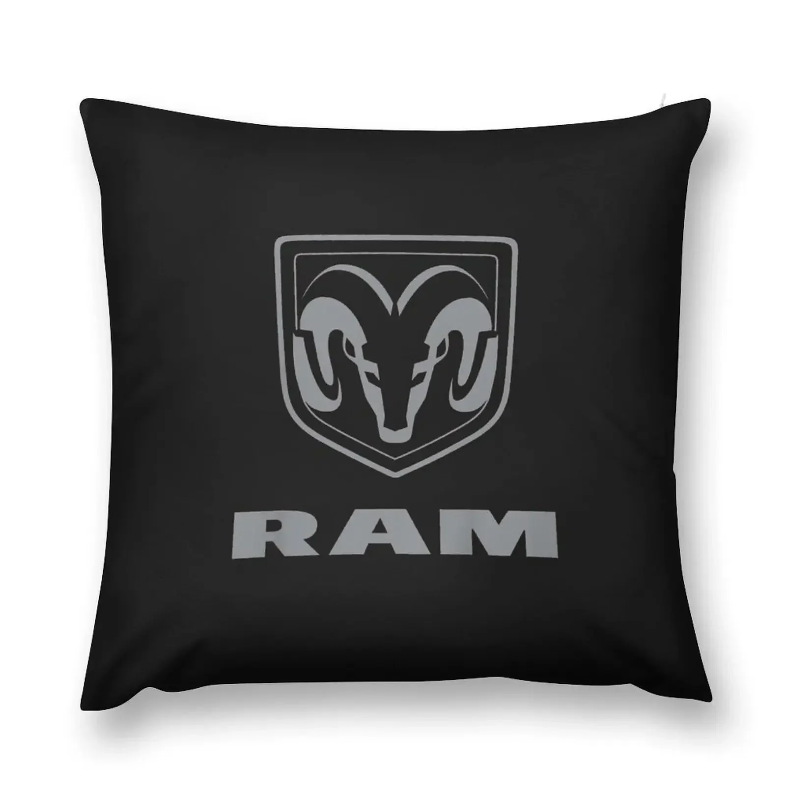 

Kids Ram Trucks Grey Logo Throw Pillow bed pillows Pillows Aesthetic pillow