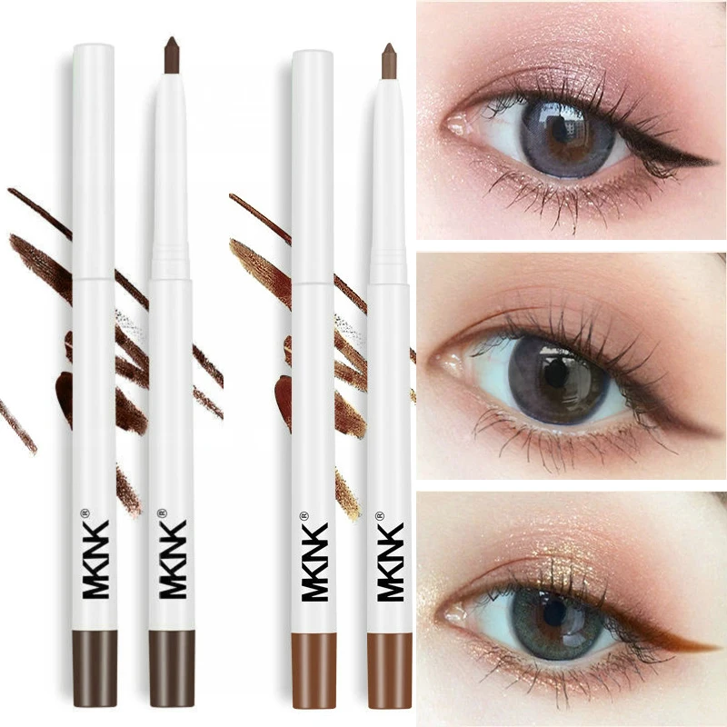 

Waterproof Black Brown Eyeliner Eyebrow Pencil 2 in 1 Long-lasting Smooth Eye Liner Pen Professional Korean Make-up for Women