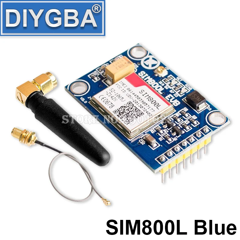 FDKJGECF 1Pcs SIM800L SIM800 GPRS GSM Module W/ PCB Antenna SIM Board Quad Band For Arduino Red/blue Sim800L With Antenna Board