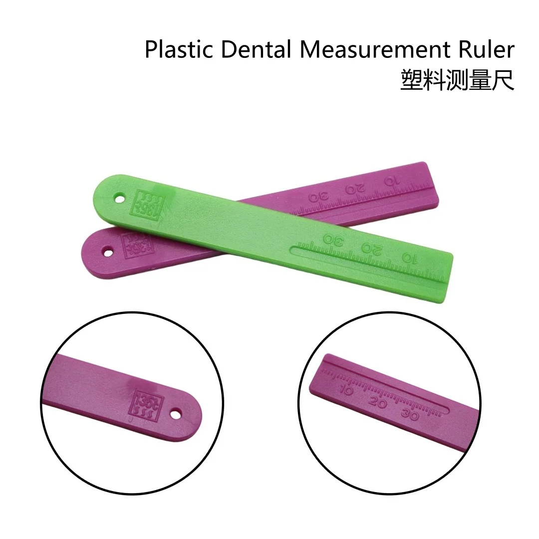 Dental Plastic Rulers Dentist Endo Measure Scale Endodontic