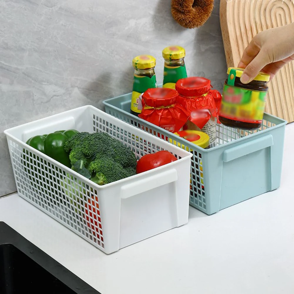 Desktop Basket Snack Storage Hollow Rectangular Storage Basket Widely Used In Families, Balconies, Living Rooms And Bathrooms