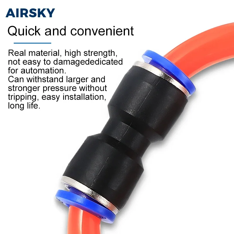 Plastic Push‑in Quick Connect Fitting Pneumatic Air Water Hose Coupler Tube Connector for OD 4mm 6mm 8mm 10mm 12mm 14mm Pipe