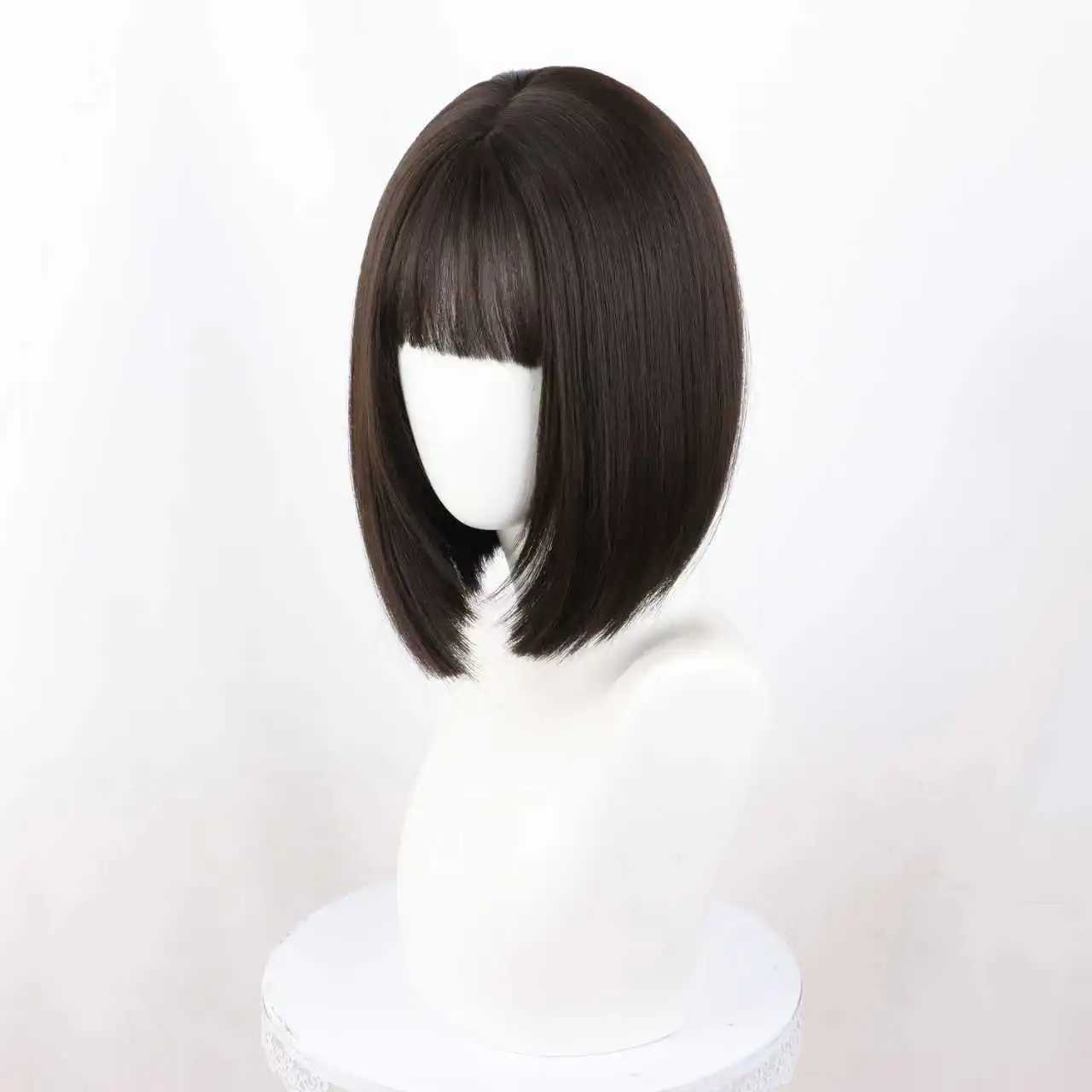 1 قطعة 40 سنتيمتر الباروكات أنيقة مستقيم الألياف الشعر للسيدات مقاومة للحرارة تأثيري الباروكات للإناث الشباب الدولة يبحث شعر مستعار