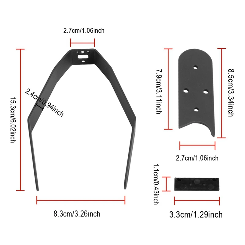 Rear Mudguard Brake Taillight Fender With Reinforced Holder For Xiaomi M365 1S Pro2 Electric Scooter image 3