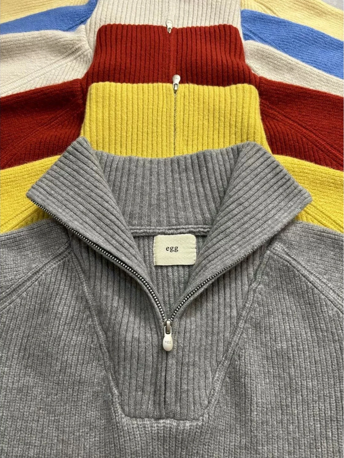 

Thiened f Zipper Collar Sweater oulder Insertion Outerwear Original Version Warm Knitted Top for Autumn Winter