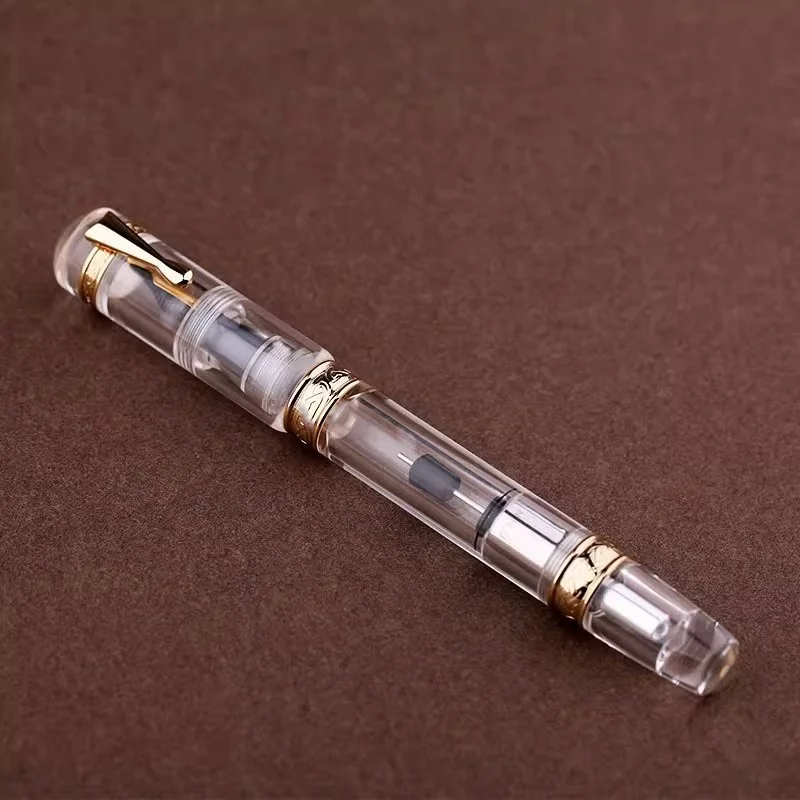 S  FOR Majohn C5 Transparent Acrylic Vacuum Fountain Pen EF/F/M Nib Large Capacity
