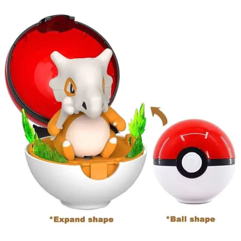 البوكيمون بيكاتشو Cubone Piplup Mimikyu التحول Pokeball قابلة للتطوير أنيمي الشكل دمية نموذج الاطفال عيد الميلاد لعبة هدايا عيد الميلاد
