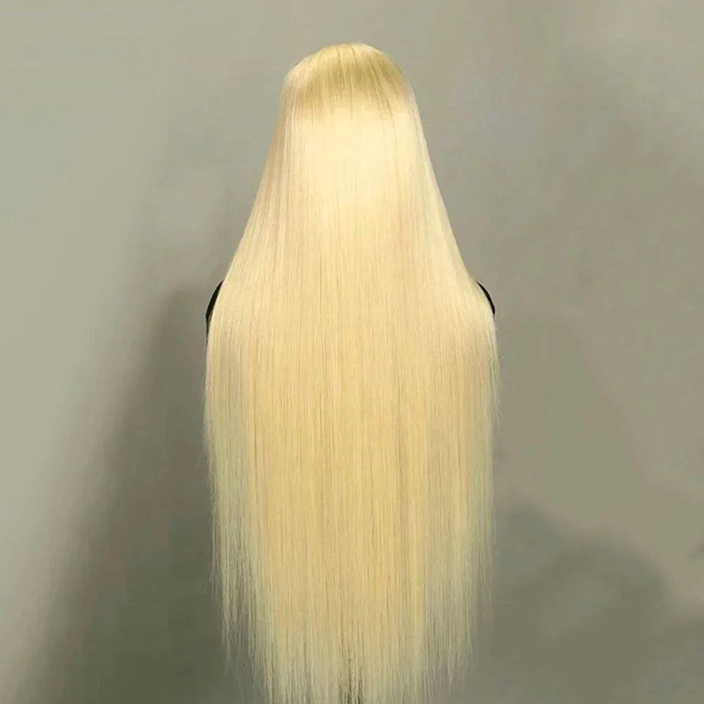 

613 HD Lace Frontal Wigs Human Hair Straight 100% Human Hair Wigs Blonde Colored 13x4 Lace Front Pre Plucked Human Hair Wigs