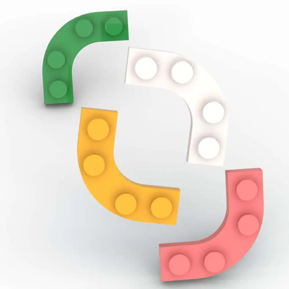 

MOC 10 шт. 68568 с 2x2 изогнутым вырезом кирпич круглый угол 3x3 сменные строительные блоки забавные игрушки для взрослых мальчиков праздничные подарки