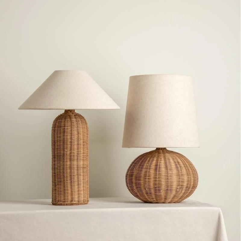 

Japanese style, wabi-sabi wind, rattan weaving, desk lamp, medieval style, homestay