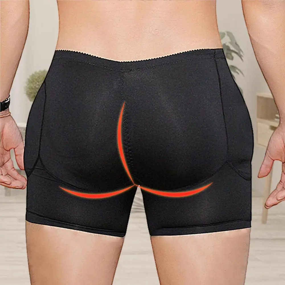 Sexy Fake Butt Padded Boxers Men Underpants Pad Filling Shapewear Thick Butt Lifted Natural Men Boxers Underwear Butt Lifter