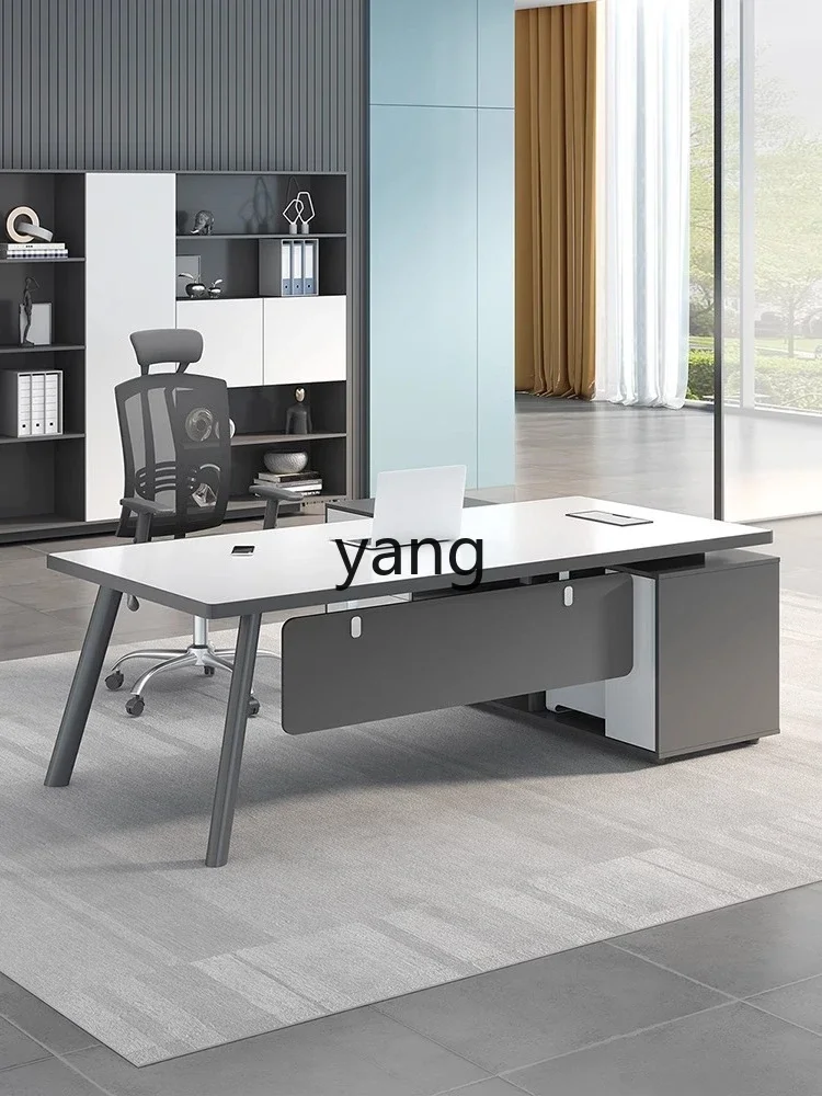 

LMM simple modern desk office table and chair combination high-end fashion executive desk