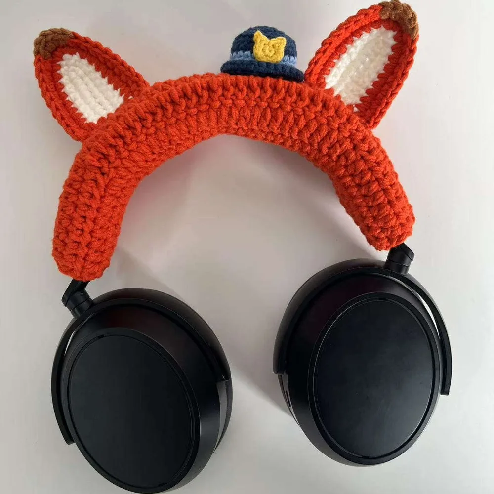 Earphone Crossbeam Protective Cover Custom for For Sony XM4/XM5 Hand Knitting Protective Case Cute Ears Headphone Accessories view 5