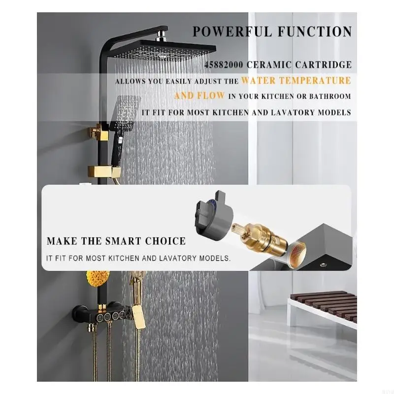 2 Pieces High Performances Ceramic Disc Cartridges for Leak Proof Faucet Valves M4YD
