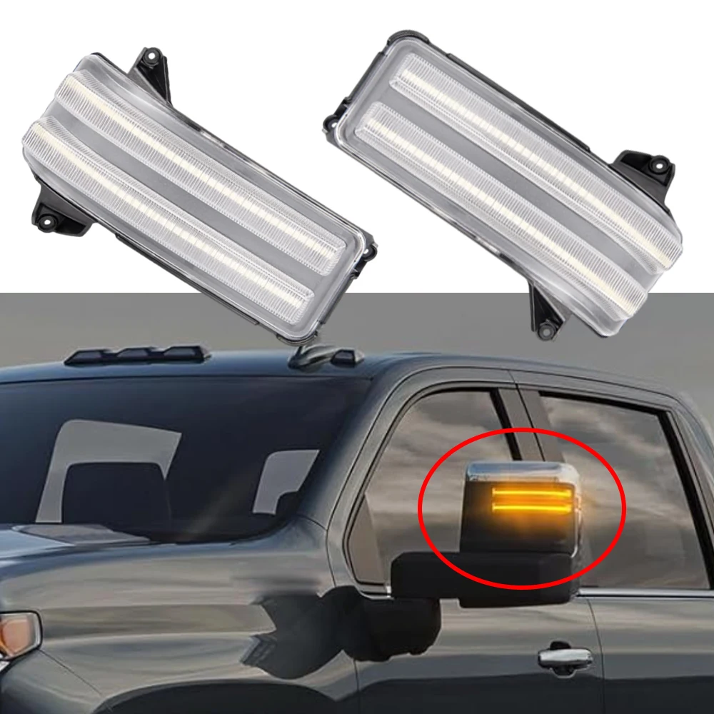 

2pcs Side Mirror Lamp Turn Lights For Chevy Silverado GMC Sierra 2500 3500 2020 2021 2022 2023 Side Mirror Lamp Turn Lights ﻿