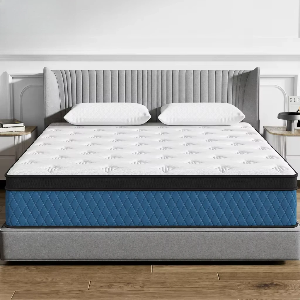 Kingnight G301 30cm Thick Modern Hybrid Mattress Cooling Gel Memory Foam Massage Feature 10-Year Warranty Cotton Cover Medium