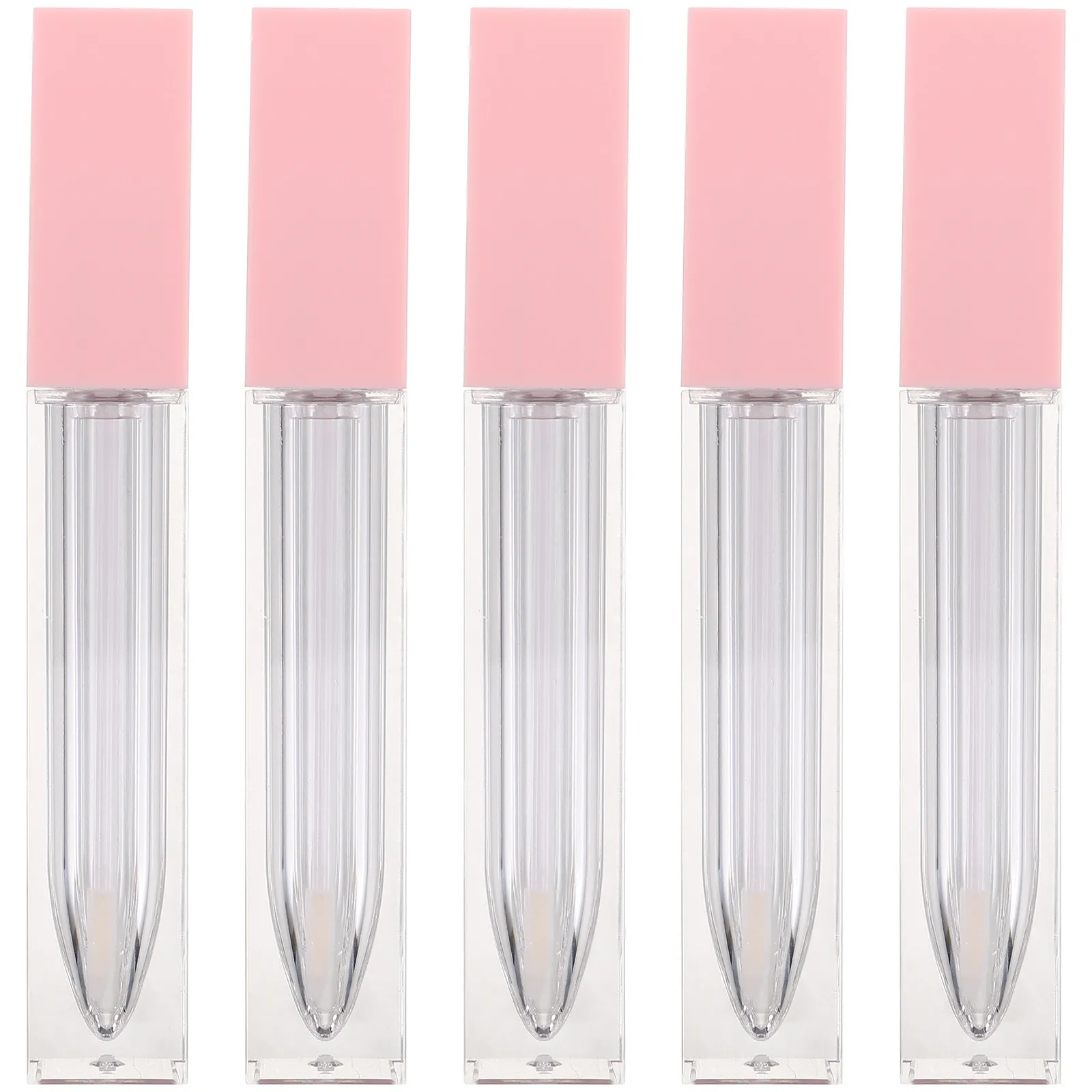 

Набор из 5 многоразовых портативных прозрачных мини-флаконов для блеска для губ/помады, для самостоятельного изготовления косметики, дорожный набор