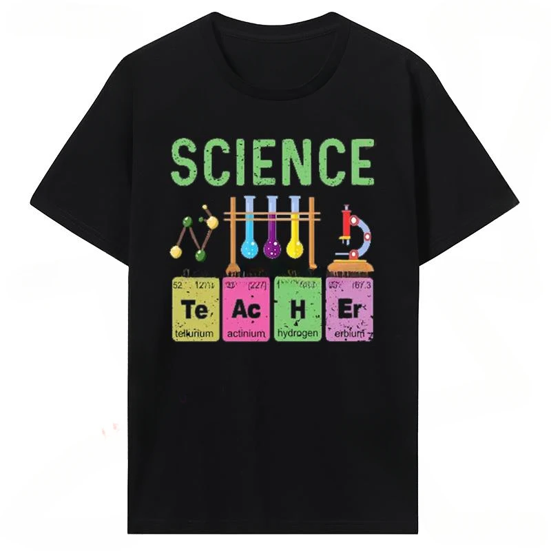 Funny Chemistries Printed T-shirt Science Christmas Tree Boy Girl Unique New Graphic Summer Casual O-neck Short-sleev Tops Tees