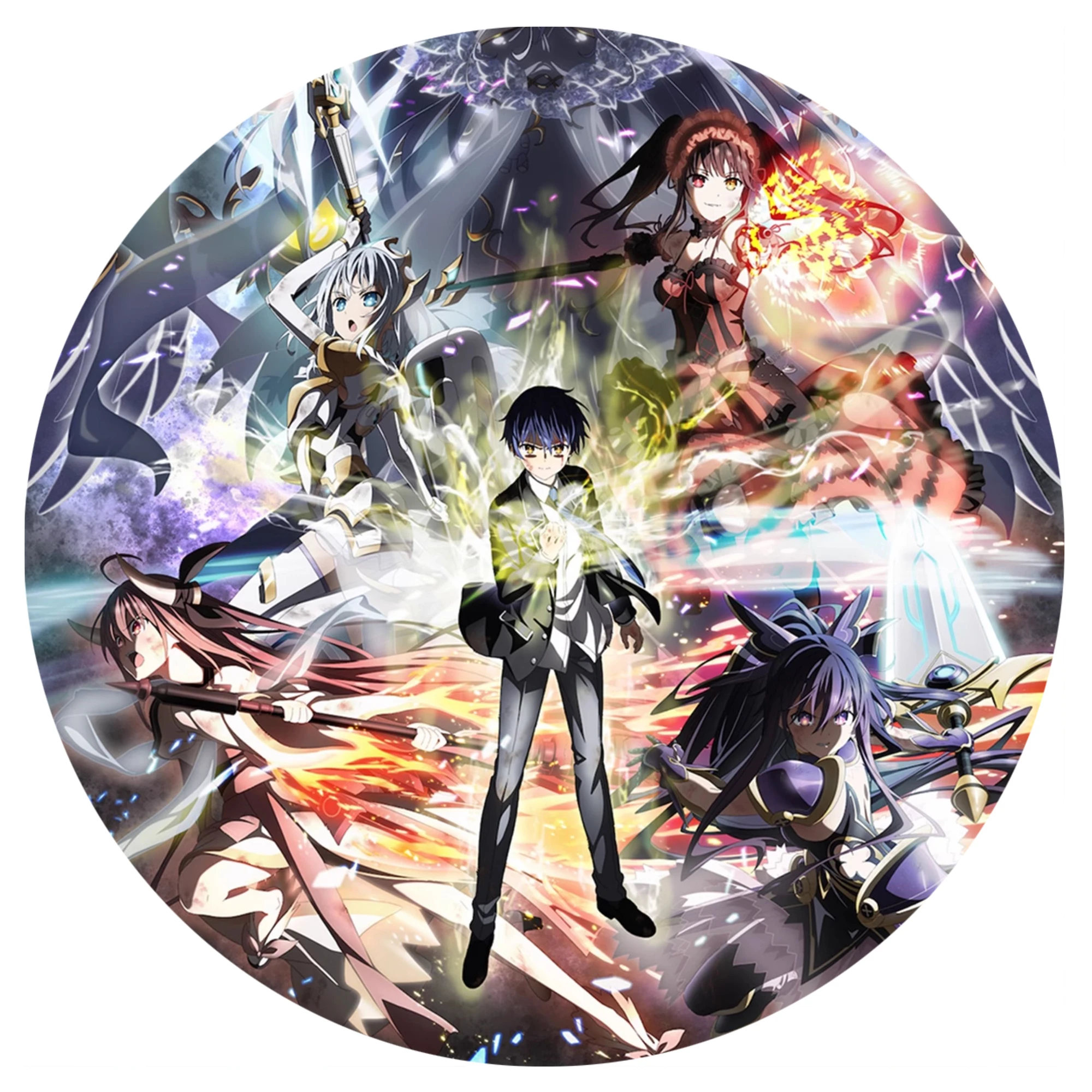 58mm Anime DATA A LIVE Takamiya Mio Tokisaki Kurumi Himekawa Yoshino COSTUME Cosplay Distintivo Pin SPTE Spilla in banda stagnata ﻿   Prop Gilf