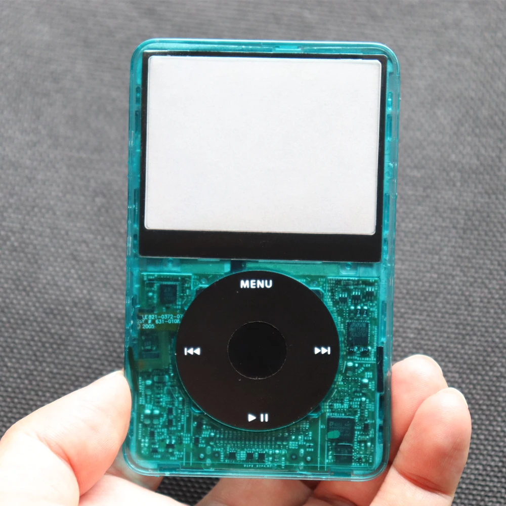 Transparente Frontplatte mit Mittelknopf für iPod Video 5. Generation 30GB 60GB 5.5. Generation 30GB 80GB Kunststoffgehäuse – Detail 10