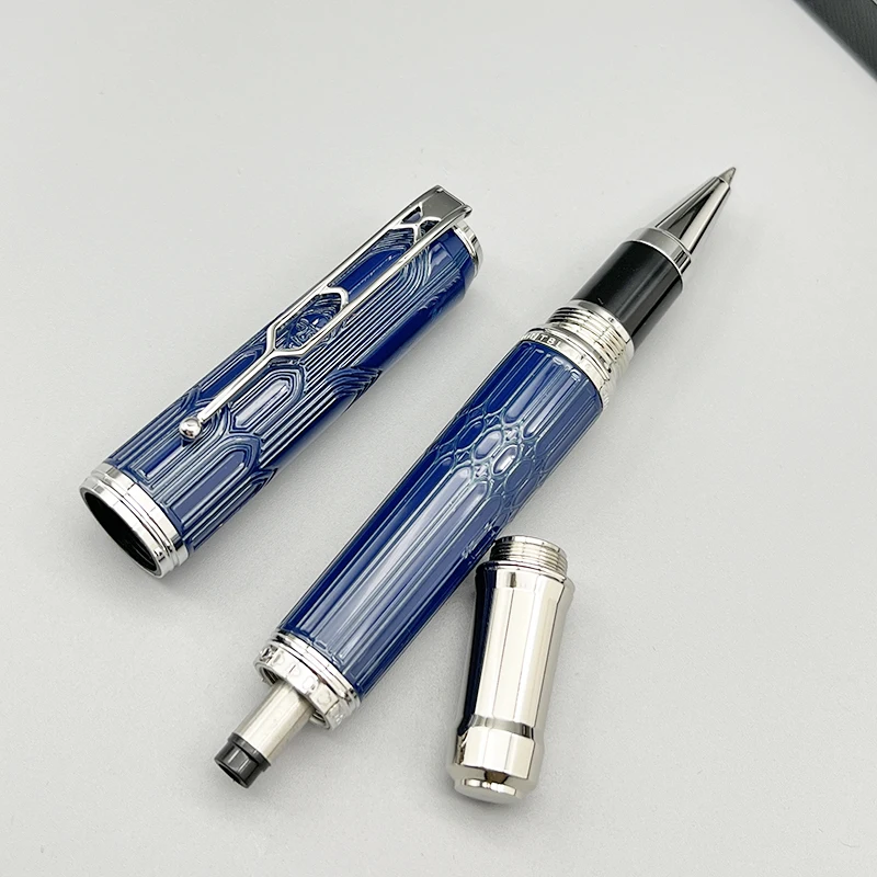 Yamalang Luxe Mb Rollerball Balpen Blauwe Schrijver Victor Hugo Kathedraal Bouwstijl Gegraveerd Patroon