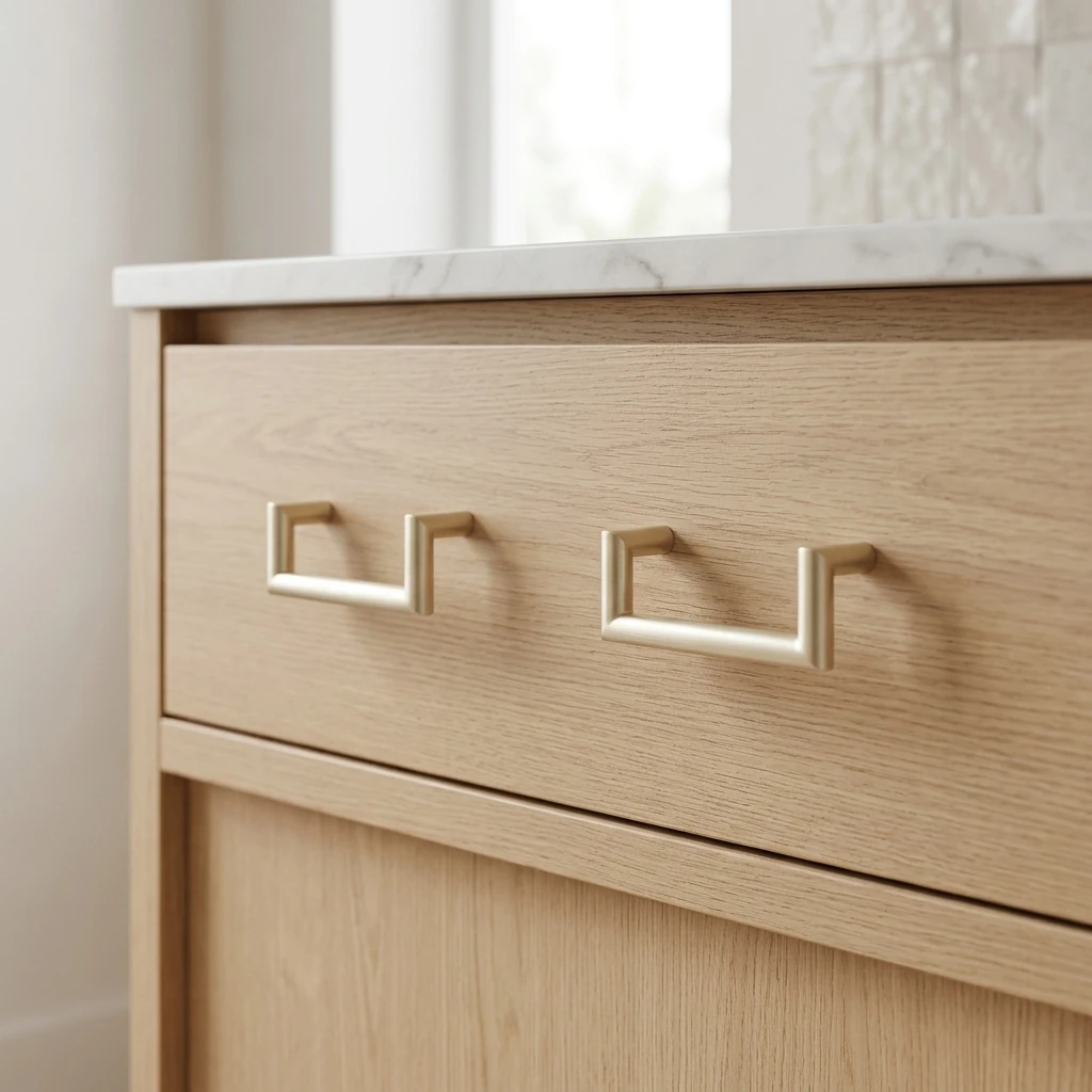 Zinc Alloy Cabinet Pull Handles Matte Brushed Modern American Style Furniture Handle For Kitchen Bathroom Wardrobe