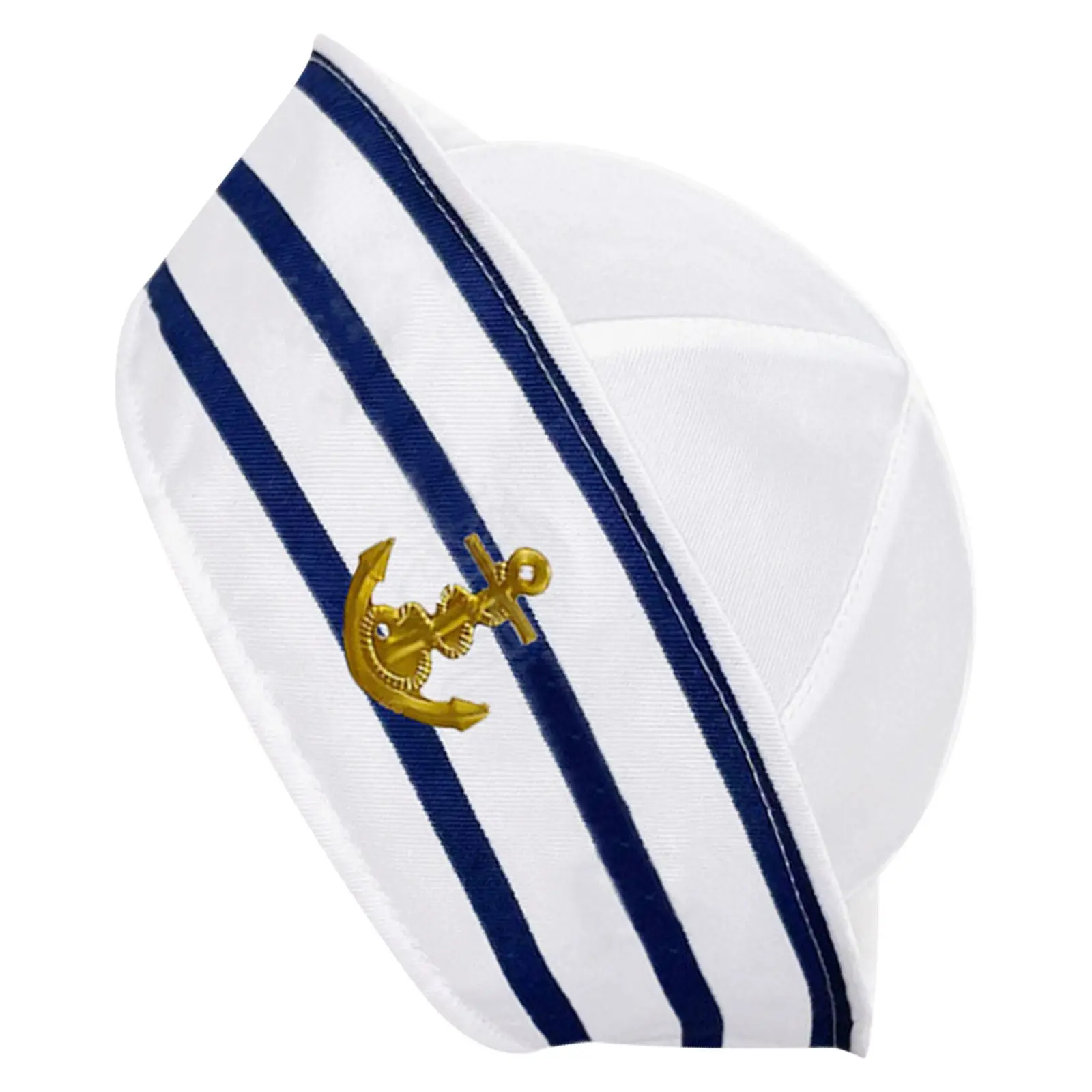 Chapeau de marin rayé bleu et blanc pour hommes et femmes, chapeau de capitaine, accessoire de costume de cosplay, accessoire de spectacle sur scène, 1 pièce