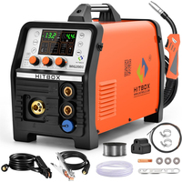 HITBOX 200A 4 in 1 MIG Welder LCD Anti-stick MMA/Gas Gasless MIG/LIFT TIG Support Spool Gun Portable Home Welding Machine 220V