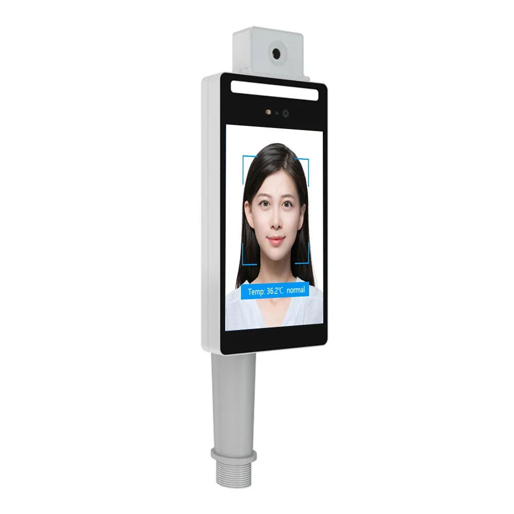 Temperature Recognition 8 Inch Security Ai Face Recognition Camera Door Access Control Terminal Face Recognition Access