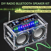 DIY FM Radio 87.5-108MHZ Bluetooth Speaker Kit with DIY Soldering Project Practice Electronic Kit Solder Assembly U Disk TF