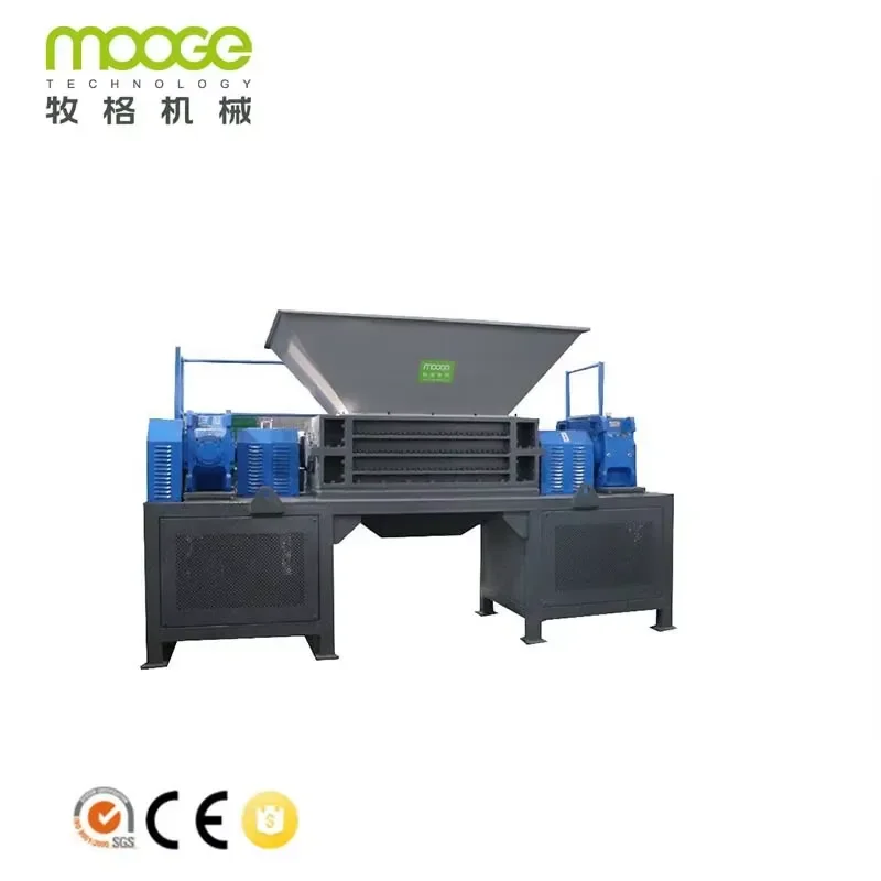 Recycling Machine 2026 Double Two Shaft Shredder for Recycling Metal Scraps Tires Solid Waste Plastic Wood