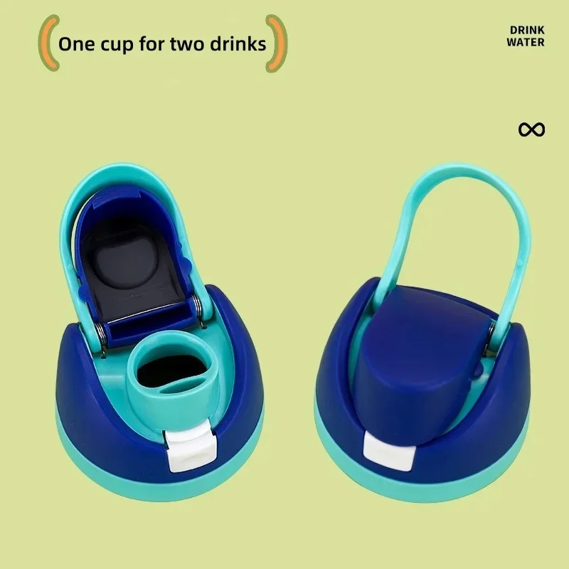 Spot Goods 19/24/32oz Thermos Cup Fruit Mug Kids Straw Cup Vacuum Flasks Stainless Steel Travel Thermal Water Bottles view 3