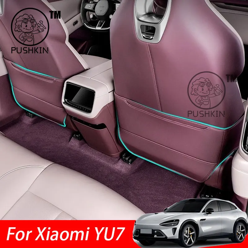 

For Xiaomi YU7 2025 Car Seat Back Anti Kick Pad Protector Interior Child Anti Dirty Leather Styling Accessories