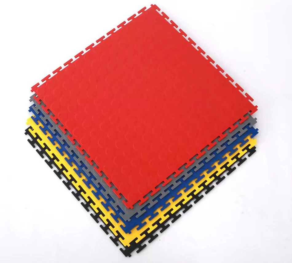 

Plastic Interlocking Drain PVC Flooring Tiles, Garage, Office, Car Repair, Workshop, Factory Price