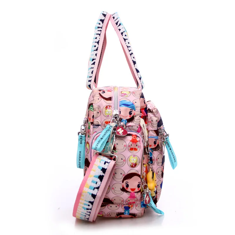 New Woman Cowboy Bag Candy Color Cute Shoulder Bag Girl Harajuku Baby Handbag 2026 Multi-functional Oxford Cloth Messenger Bag