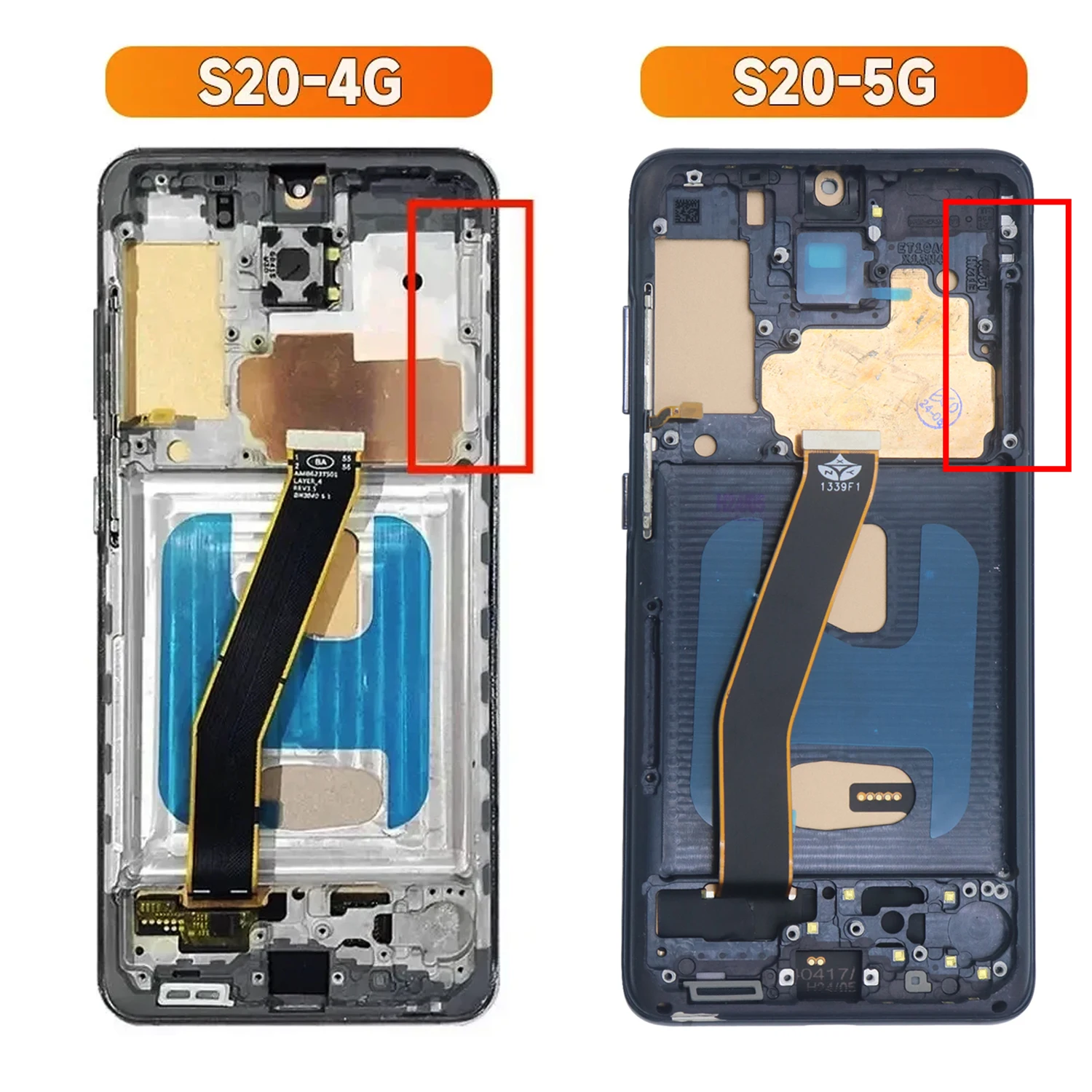 TFT S20 4G Screen For Samsung Galaxy S20 5G LCD Display G980 SM-G980F/DS Touch Panel Digitizer Assembly Replacement with Frame