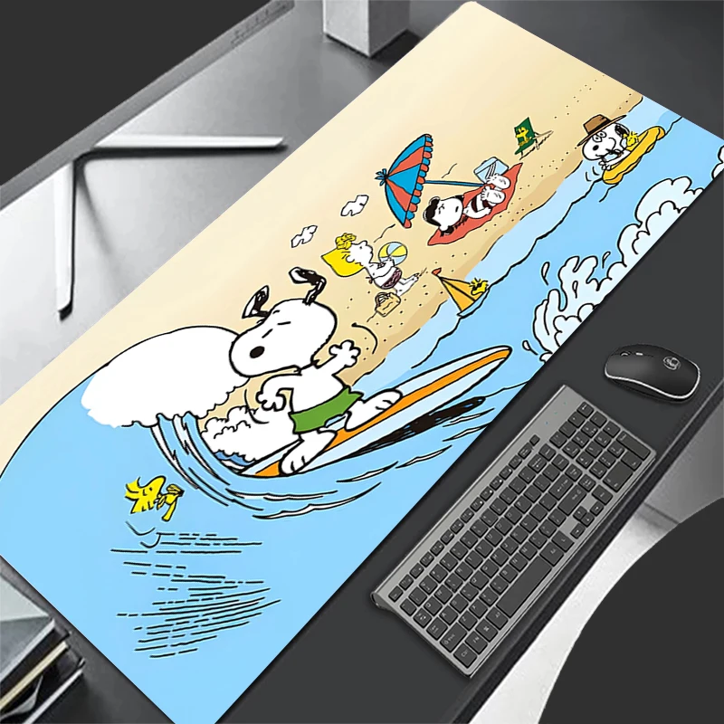 لوحة ماوس أنمي Kawaii ، لوحة ماوس مجرة فضائية ، خزانة ألعاب كلاب توب ، كرتون S-سنوبي ، بساط لوحة مفاتيح ، حصيرة مكتب مطاطية ناعمة ، XXL