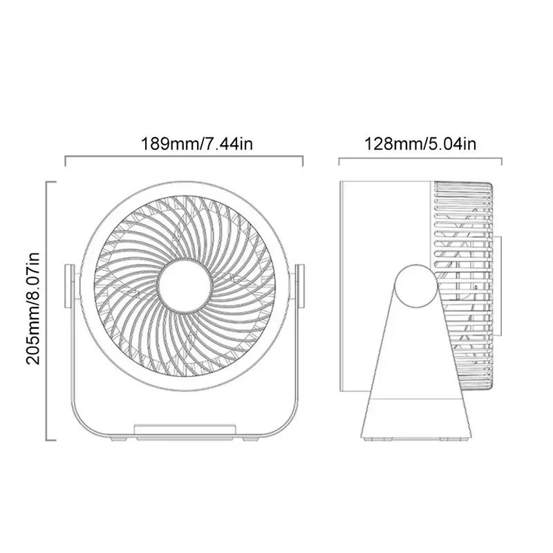 Wireless Wall-mounted Air Circulation Electric Fan 4000mAh USB Charging Small Portable Desktop Home Office