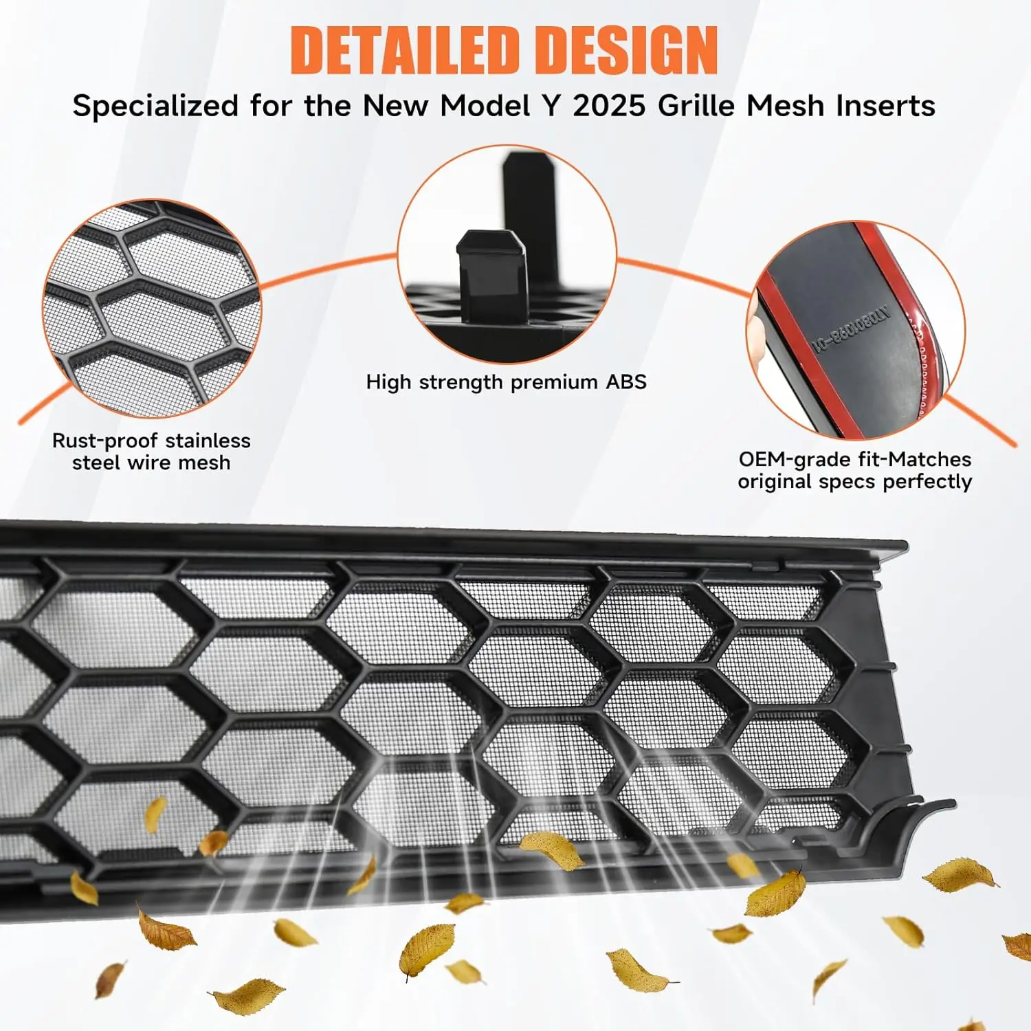 Car Lower Bumper Anti Insect Net for Tesla Model Y Juniper Model 3 2025 Front Grille Mesh Cover Air Inlet Vent Panel Accessories