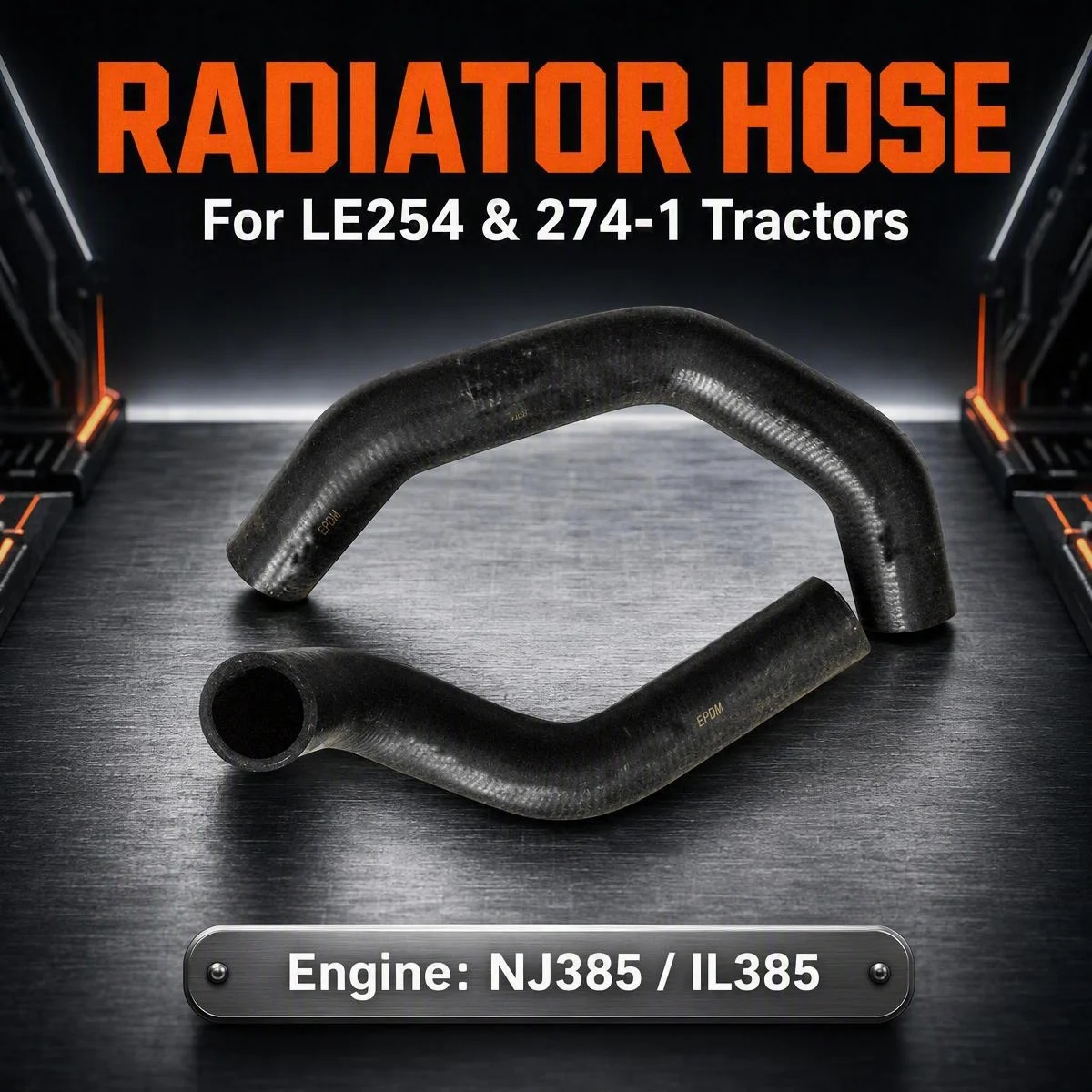 Set of Radiator Rubber Hoses for Fengshou Lenar LE254 / LE274 with Engine NJ385