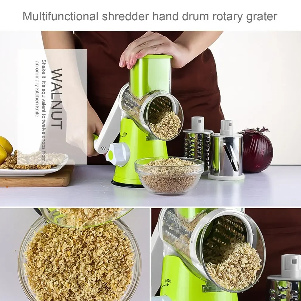 Manual Rotary Cheese Grater for Vegetable Cutter Potato Slicer Mandoline Multifunctional Vegetable Chopper Kitchen Accessories