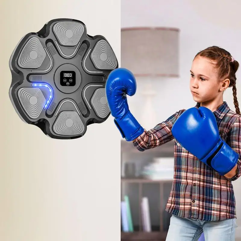 Music Boxing Machine Exercise Punching Pads Interactive Workout Punching Trainer Smart Wall Boxing Music Exerciser For Kids