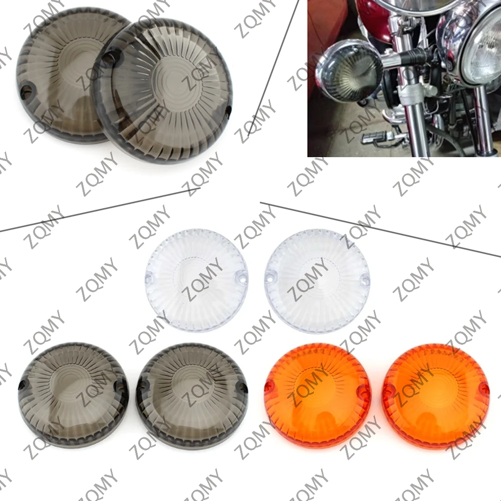 2pcs אופנוע להפוך אות אור העדשה כיסוי עבור yamaha כוכב 650 1100 Vmax 1200/1700