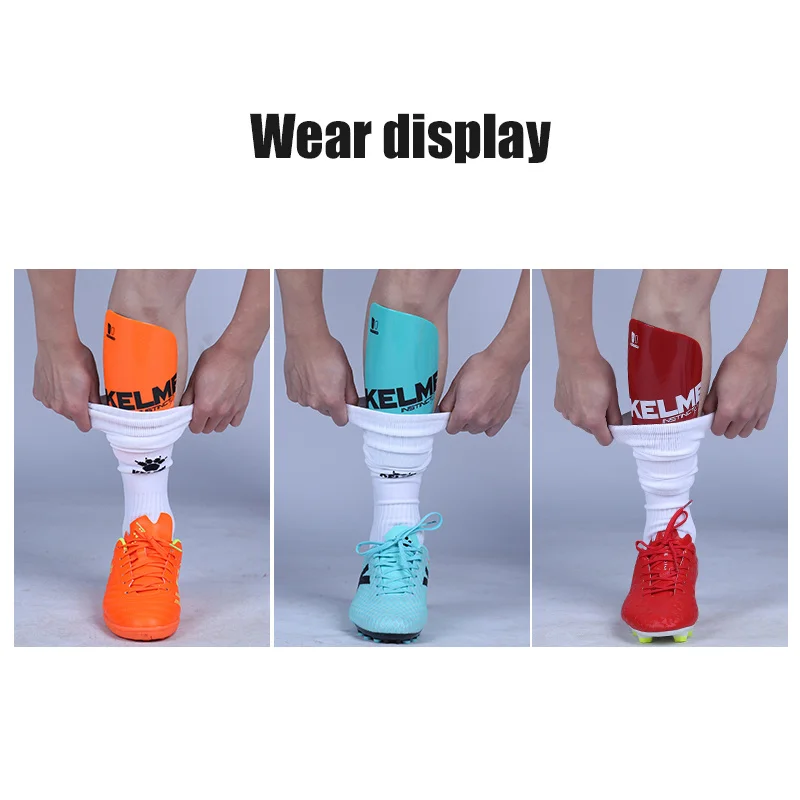 KELME Professional Football Shin Guards Unisex Ultra-light Thicker Shin Guards Kid Safety Football Protective Equipment K15S948