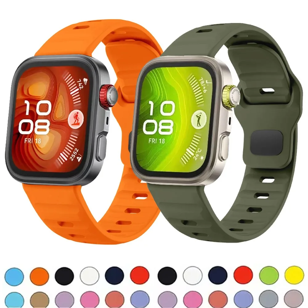 Sport-Silikonarmband für Huawei Watch Fit 4/3/4 Pro Sport, bequemes Armband für Huawei Watch Fit 4/4 Pro, Zubehörgürtel